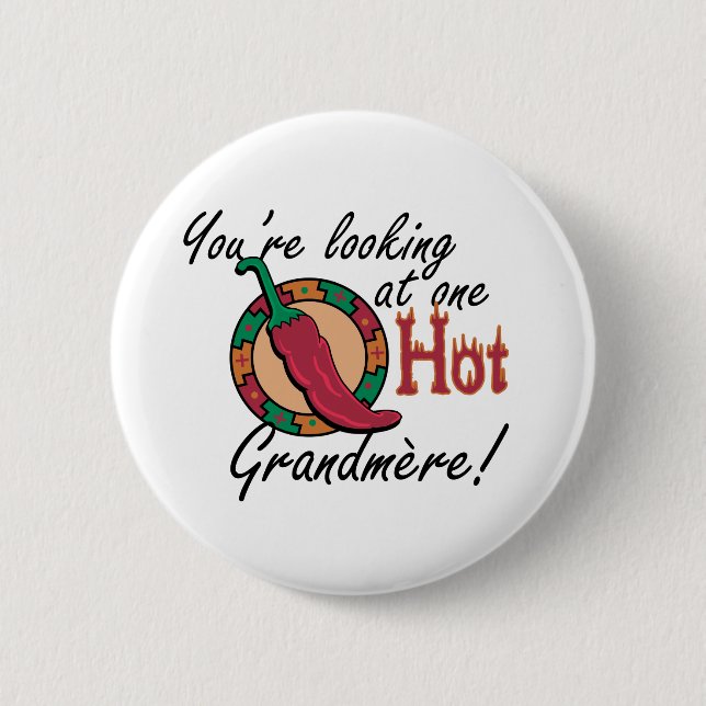 Badge Rond 5 Cm Un Grandmere chaud (Devant)