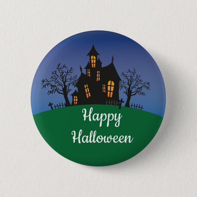 Badge Rond 5 Cm Un Halloween réjouissant (Devant)