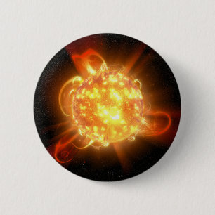 Badge Rond 5 Cm Un jeune nain rouge