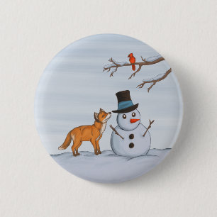 Badge Rond 5 Cm Un Jour De Neige Calme