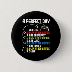 Badge Rond 5 Cm Un Jour Parfait - Jeux Amoureux Jeu Vidéo Jeu 1