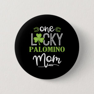 Badge Rond 5 Cm Un Lucky Palomino Horse Maman Irlandais Horseback