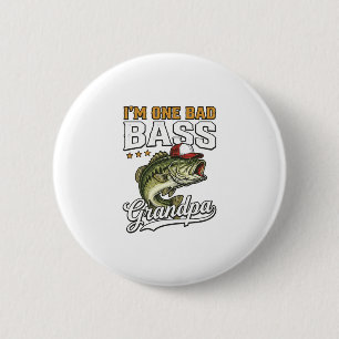 Badge Rond 5 Cm Un mauvais design vectoriel vintage de pêche de gr