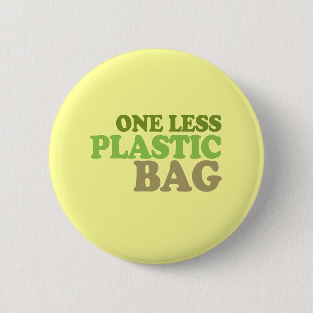 Badge Rond 5 Cm Un moins de sachet en plastique (Devant)