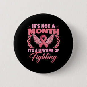 Badge Rond 5 Cm Un mois c'est la vie de sensibilisation au cancer