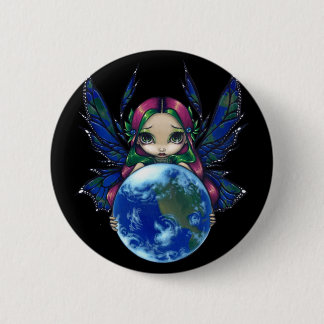 Badge Rond 5 Cm "Un monde bouton dans bonnes mains"