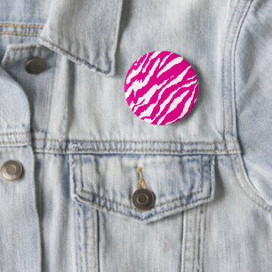 Badge Rond 5 Cm Un motif floral complexe en rose et blanc, art