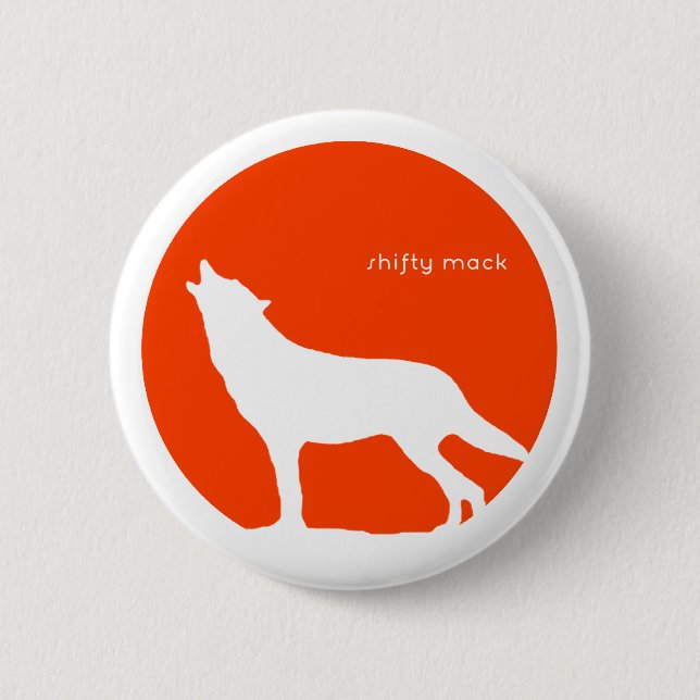 Badge Rond 5 Cm Un mouton pleurant de loup - bouton (Devant)