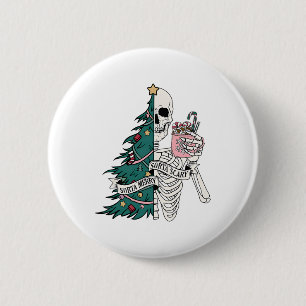Badge Rond 5 Cm Un Noël plutôt joyeux plutôt effrayant