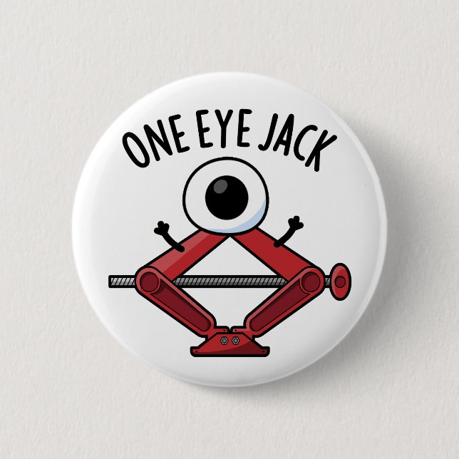 Badge Rond 5 Cm Un Oeil Jack Funny Voiture Jack Pun (Devant)
