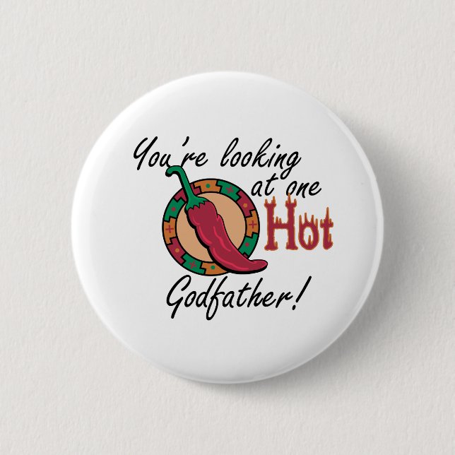 Badge Rond 5 Cm Un parrain chaud (Devant)