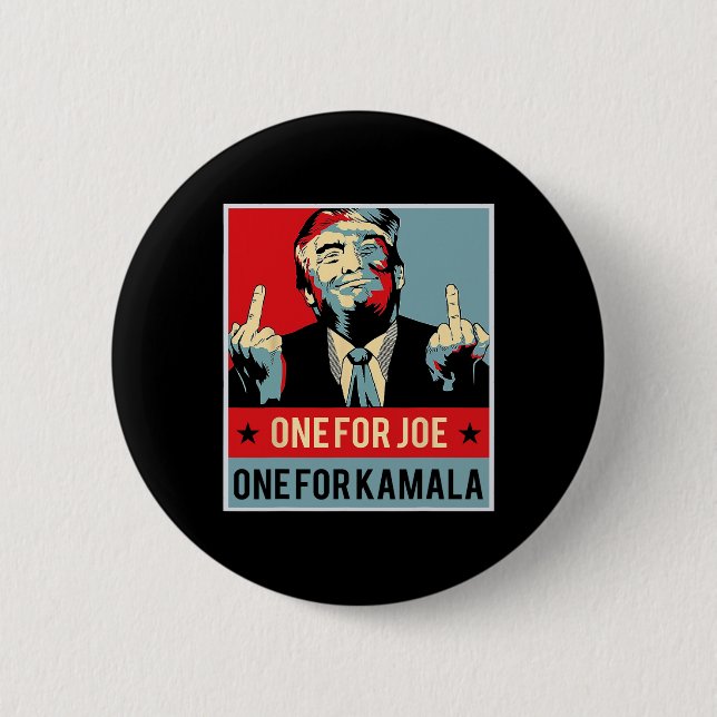 Badge Rond 5 Cm Un pour Joe Un pour Kamala (Devant)