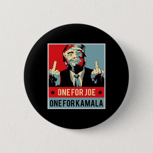 Badge Rond 5 Cm Un pour Joe Un pour Kamala