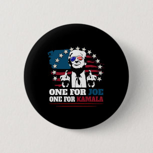 Badge Rond 5 Cm Un Pour Joe Un Pour Kamala Drôle Trump Voter Trump