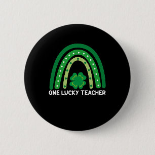 Badge Rond 5 Cm Un professeur chanceux Irish Rainbow St Patrick’s 