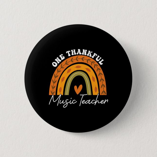 Badge Rond 5 Cm Un professeur de musique Merci Rainbow Fall Thanks (Devant)