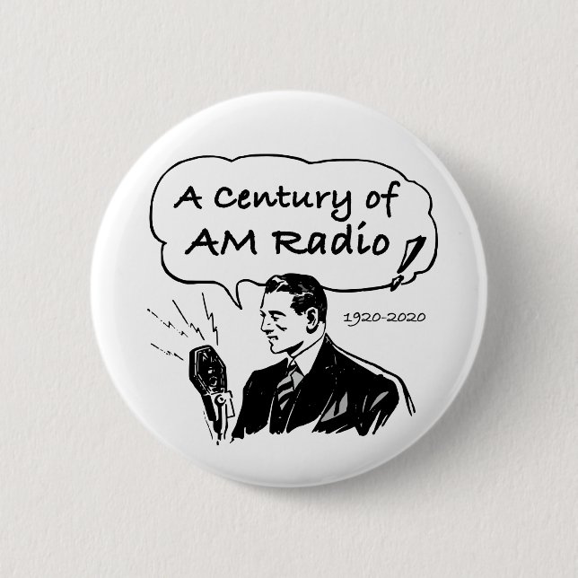Badge Rond 5 Cm Un siècle de radio AM (Devant)