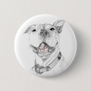 Badge Rond 5 Cm Un sourire de Pit Bull