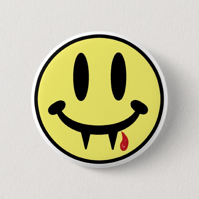 Badge Rond 5 Cm Un sourire pointu (Devant)