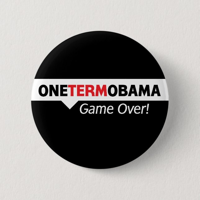 Badge Rond 5 Cm Un terme Obama - jeu plus de (Devant)
