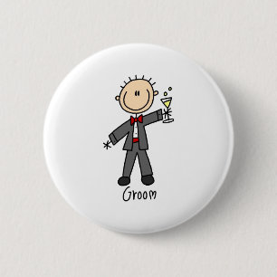 Badge Rond 5 Cm Un Verre Pour Le Bouton Groom