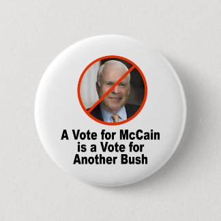 Badge Rond 5 Cm Un vote pour McCain est un vote pour le bouton de