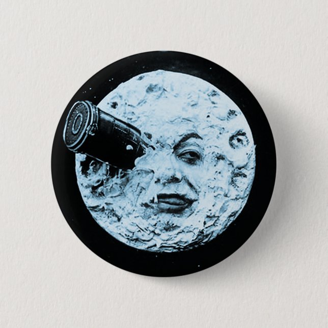 Badge Rond 5 Cm Un voyage à la lune (Devant)