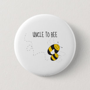 Badge Rond 5 Cm Uncle to bee button for bumblebee baby shower