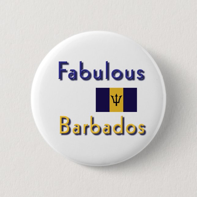 Badge Rond 5 Cm une barbade (Devant)