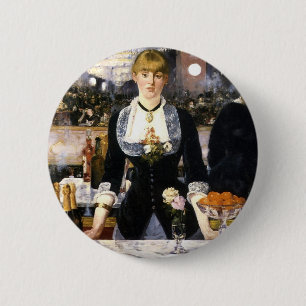 Badge Rond 5 Cm Une barre chez le Folies-Bergère