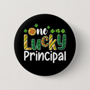 Badge Rond 5 Cm Une Chanceuse école principale St Patrick's Day
