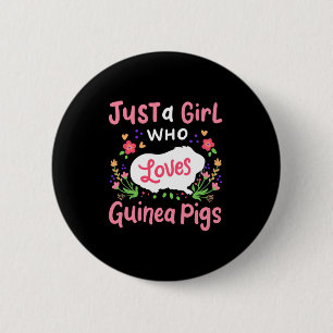 Badge Rond 5 Cm Une dame qui aime les cochons d'Inde
