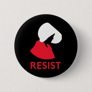 Badge Rond 5 Cm Une domestique résiste à la protestation féministe