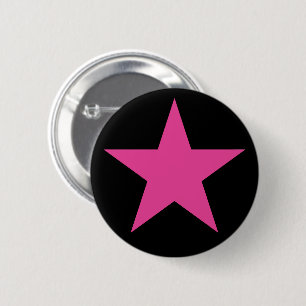 Badge Rond 5 Cm Une Étoile Rose Du Féminisme