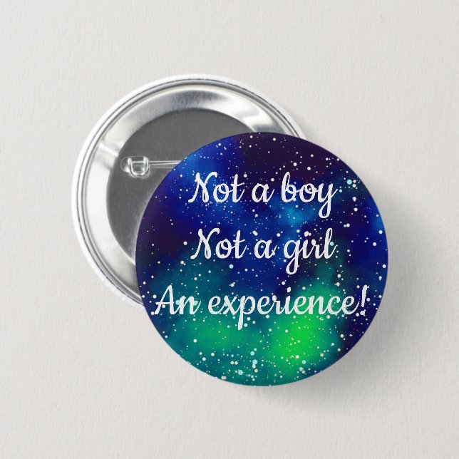 Badge Rond 5 Cm Une Expérience ! Identité Galaxie personnalisable (Devant & derrière)