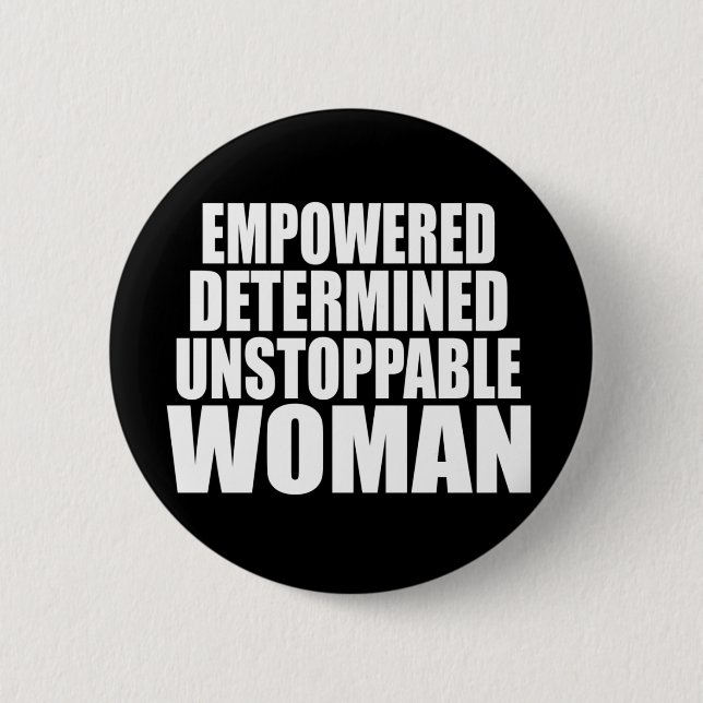 Badge Rond 5 Cm Une femme irrésistible Noire (Devant)