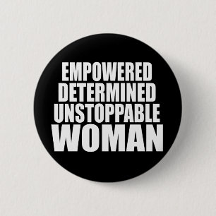 Badge Rond 5 Cm Une femme irrésistible Noire