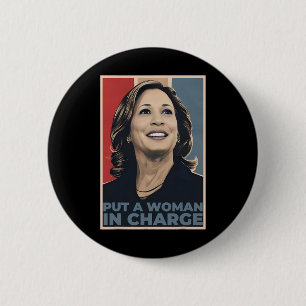 Badge Rond 5 Cm Une Femme Responsable De Kamala Harris Femme Prési