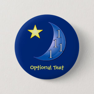 Badge Rond 5 Cm Une fois dans une lune bleue