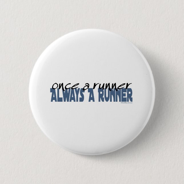 Badge Rond 5 Cm Une fois un coureur (Devant)
