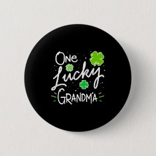 Badge Rond 5 Cm Une grand-mère chanceuse jour de la saint patrick