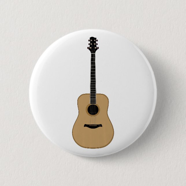 Badge Rond 5 Cm Une jolie guitare (Devant)