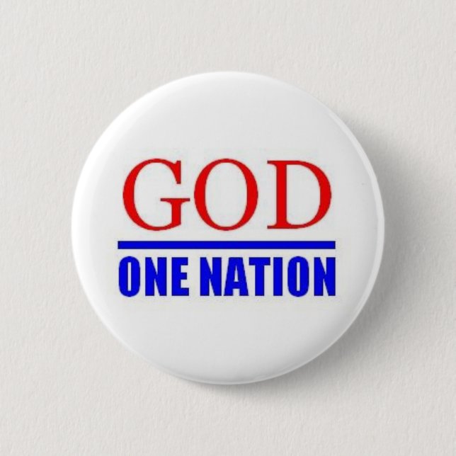 Badge Rond 5 Cm Une nation sous Dieu (Devant)