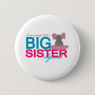 Badge Rond 5 Cm Une nouvelle grande soeur Eléphant