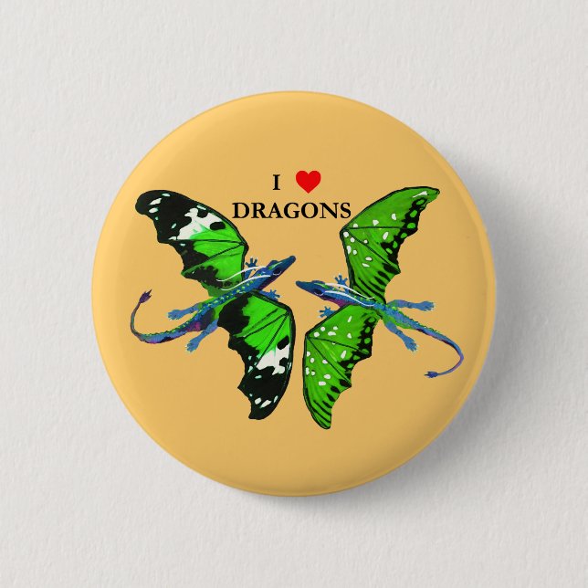 Badge Rond 5 Cm Une paire de dragons (Devant)