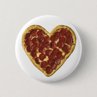 Badge Rond 5 Cm Une "pizza" mon coeur