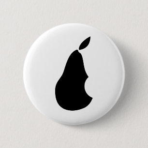 Badge Rond 5 Cm Une poire avec une morsure !