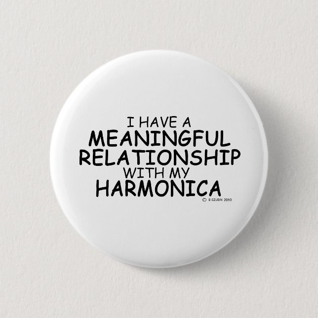 Badge Rond 5 Cm Une relation significative Harmonica (Devant)