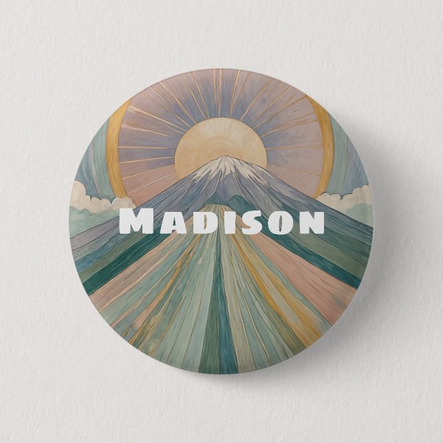 Badge Rond 5 Cm Une Serenade Volcanique Personnalisée (Devant)