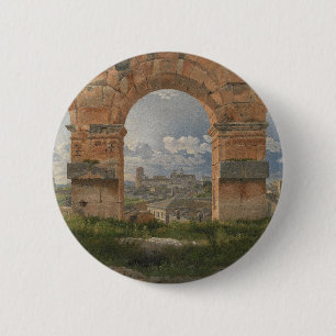 Badge Rond 5 Cm Une vue à travers trois arches du Colosseum